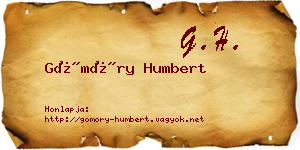 Gömöry Humbert névjegykártya